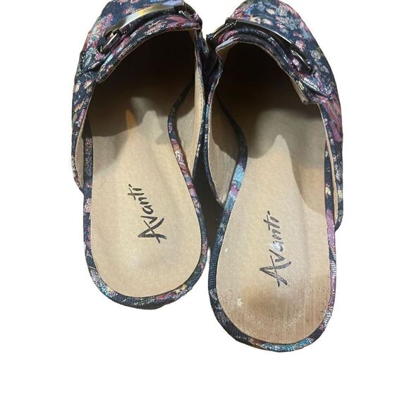 Avanti slip on floral sandals with open back size 9 - Picture 5 of 8